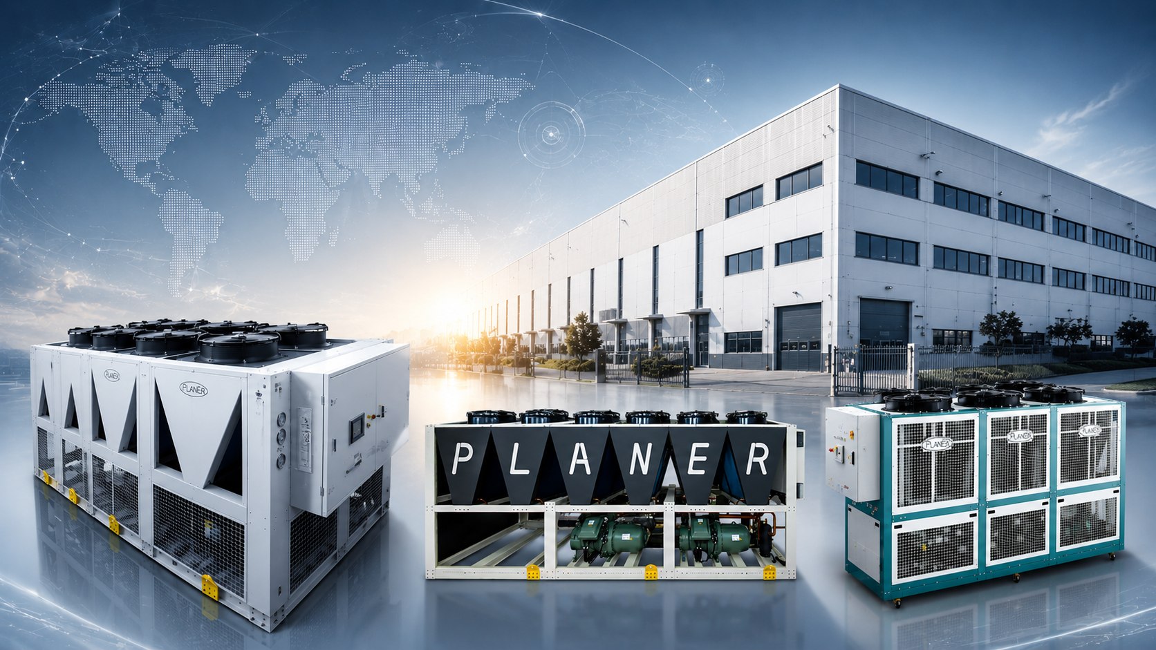 Planer endüstriyel chiller'ları ve üretim tesisi