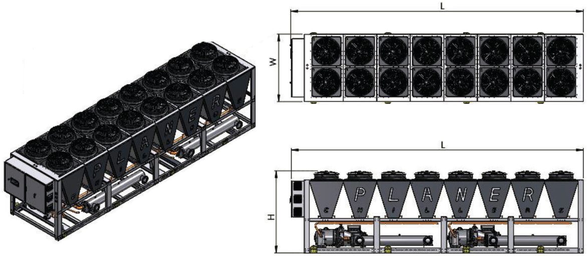 P-802 YHA-V MD — Technische Zeichnung